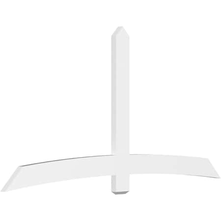 Ekena Millwork Bellingham Architectural Grade PVC Gable Bracket, 96"W x 48"H x 2"D x 6"F, 12/12 Pitch GBP096X48X0206BEL00